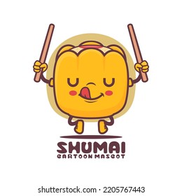 Shumai Cartoon Mascot Asian Famous Food Stock Vector (Royalty Free ...