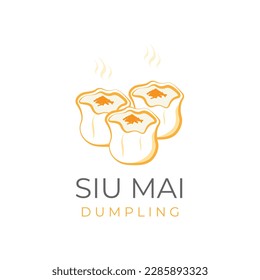 Shumai siu mai siomai Simple Line Art Logo Illustration