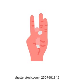 Shunya Mudra Iconos planos, Ilustración vectorial