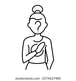 Shunyata line icon. Vector isolated element. Editable stroke.