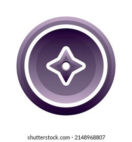 shuriken coin gradient logo design template icon