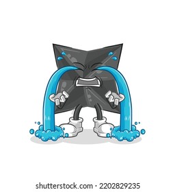 die Shuriken weinende Illustration. Zeichenvektor
