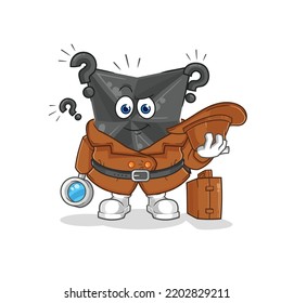 el vector detective shuriken. personaje de caricatura
