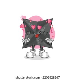 the shuriken fallin love vector. cartoon character