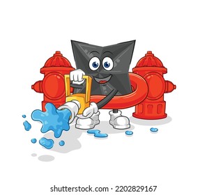 the shuriken firefighter vector. cartoon character