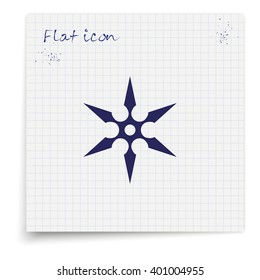 Shuriken flat icon.