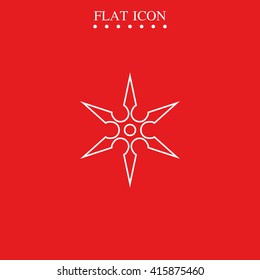 Shuriken flat icon.