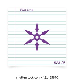 Shuriken flat icon.