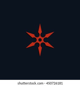 Shuriken flat icon.