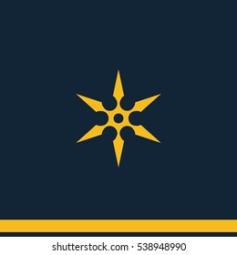 Shuriken flat icon.