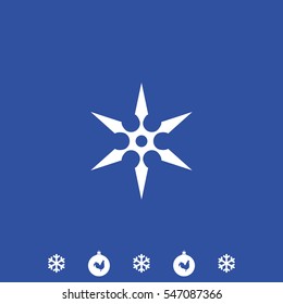 Shuriken flat icon.