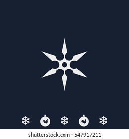 Shuriken flat icon.