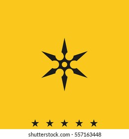 Shuriken flat icon.