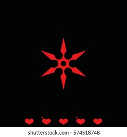 Shuriken flat icon.