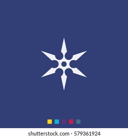 Shuriken flat icon.