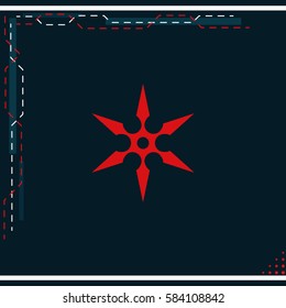 Shuriken flat icon.