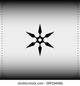 Shuriken flat icon.