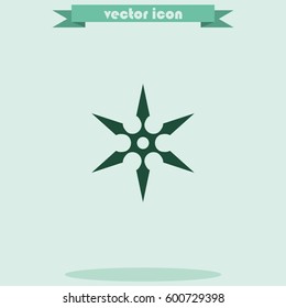 Shuriken flat icon.