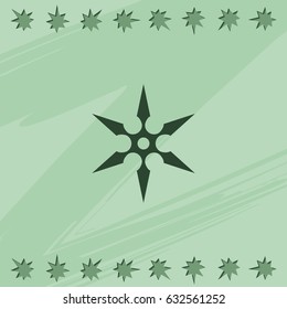 Shuriken flat icon.
