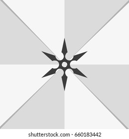 Shuriken flat icon.