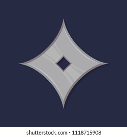 Shuriken In Flat Style
