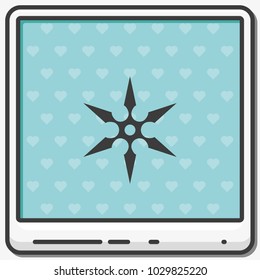 Shuriken flat vector icon.