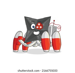 the shuriken future robot vector. cartoon character