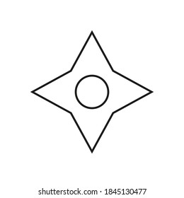 icono shuriken de icono de arma para concepto móvil y aplicaciones web. Icono de línea delgada shuriken se puede usar para web y móvil. Icono premium sobre fondo blanco