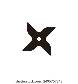 Shuriken icon. Flat silhouette version.