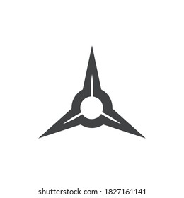 Shuriken-Icon-Illustration, Vektorgrafik-Design