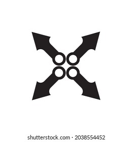 Shuriken icon illustration vector flat design