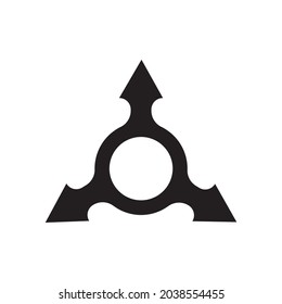 Icono Shuriken ilustración vector diseño plano
