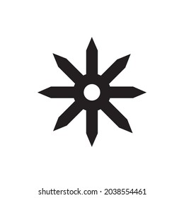 Icono Shuriken ilustración vector diseño plano