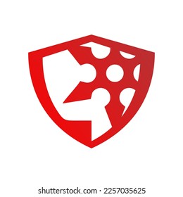 shuriken icon logo vector inside shield