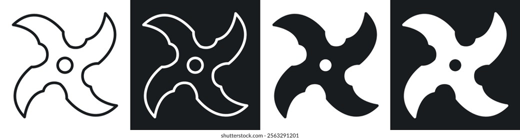 Shuriken icon pack for app and website ui designs.