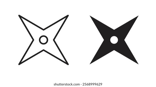Shuriken icon set vector graphics designs