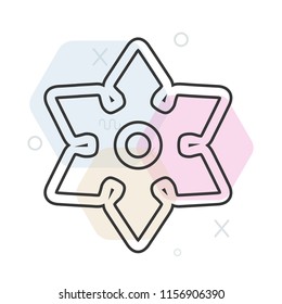Shuriken icon vector can be used as png, Shuriken