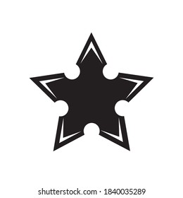 Shuriken Icon Vector Illustration Design in Trendy