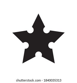 Shuriken Icon Vector Illustration Design in Trendy