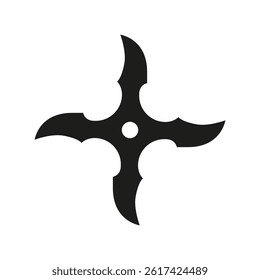 Shuriken icon vector. Ninja illustration sign. Throwing stars symbol or logo.