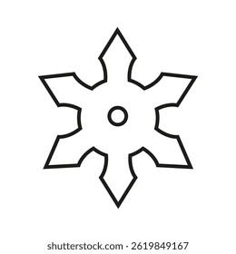 Shuriken-Icon-Vektor. Ninja-Illustrationszeichen. Sterne werfen Symbol oder Logo.