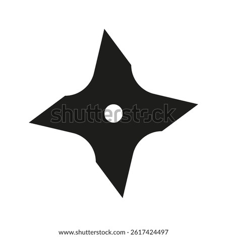 Shuriken icon vector. Ninja illustration sign. Throwing stars symbol or logo.