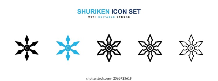 Shuriken icons vector collection pack.