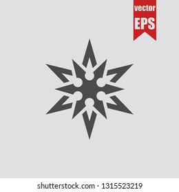 Shuriken icon.Vector illustration.