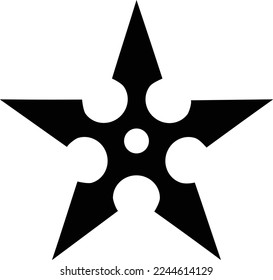 shuriken illustration with flat style