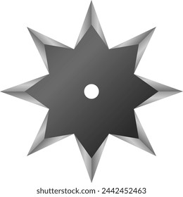 Una ilustración vectorial aislada de Shuriken