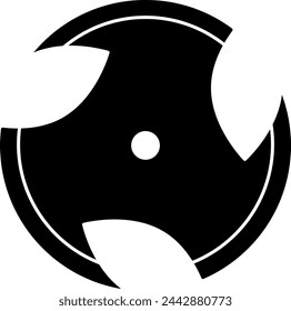 Una silueta de vector aislado de Shuriken