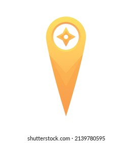 shuriken location logo element design template icon