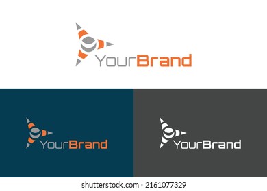 shuriken logo with dynamic design
