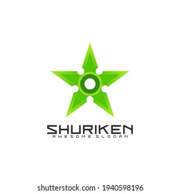 Diseño de vectores de iluminación con logotipo Shuriken